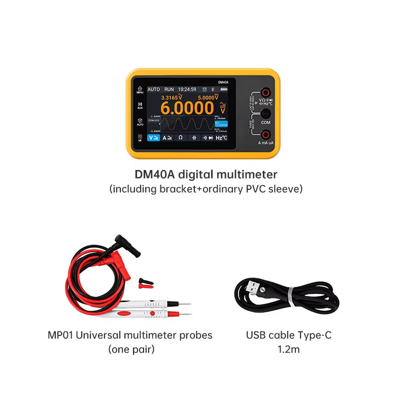 DM40 3 in 1 Multimeter Signal Generator 50M Sample Rate ACDC Voltage Diode Handheld Digital Automotive Tools