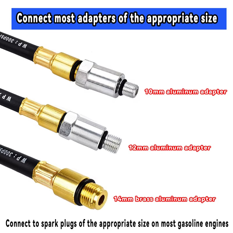 TU-21 Cylinder Leak Tester Compression Leakage Detector Set Double Gauge Petrol Engine Leakdown Detection Test Automotive Tools