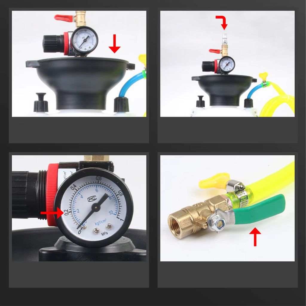 5L/8L Automotive Fluid Pump ATF Refill Tool Gearbox Oil Filler Pneumatic Fluid Extractor and Dispenser Gear Oil Filler Tank