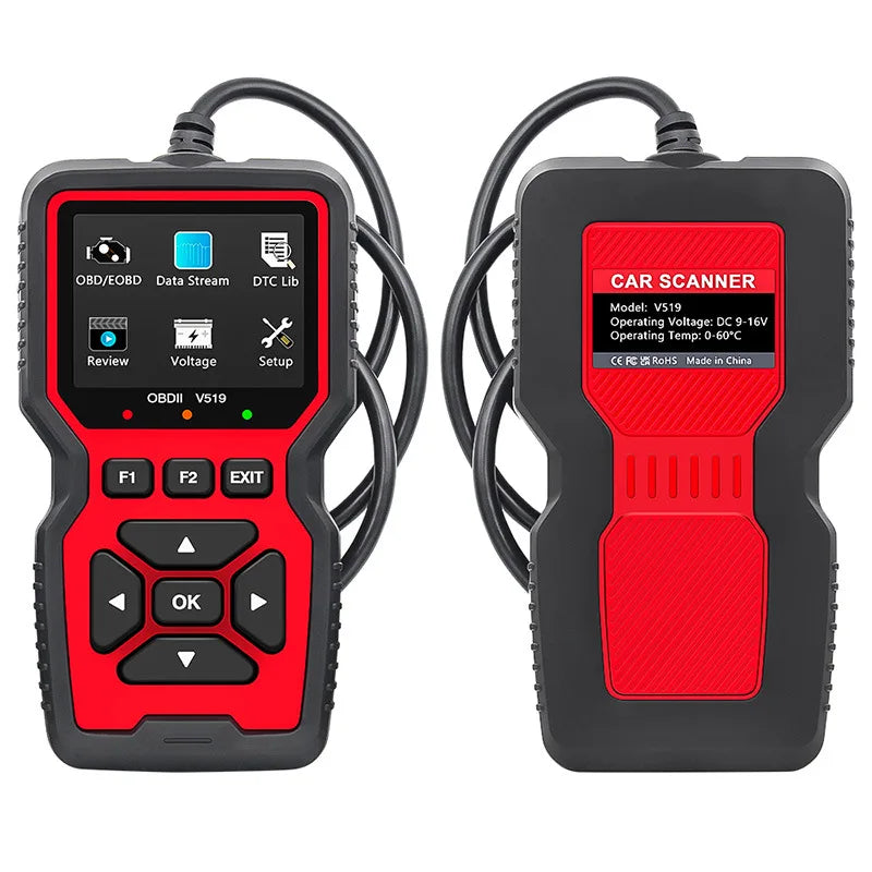 V519 OBD2 Scanner Diagnostic Auto Scan Tool Tools Supports 10 Language OBDII Fixd Scanner Code Reader with 2.8-Inch Color Screen