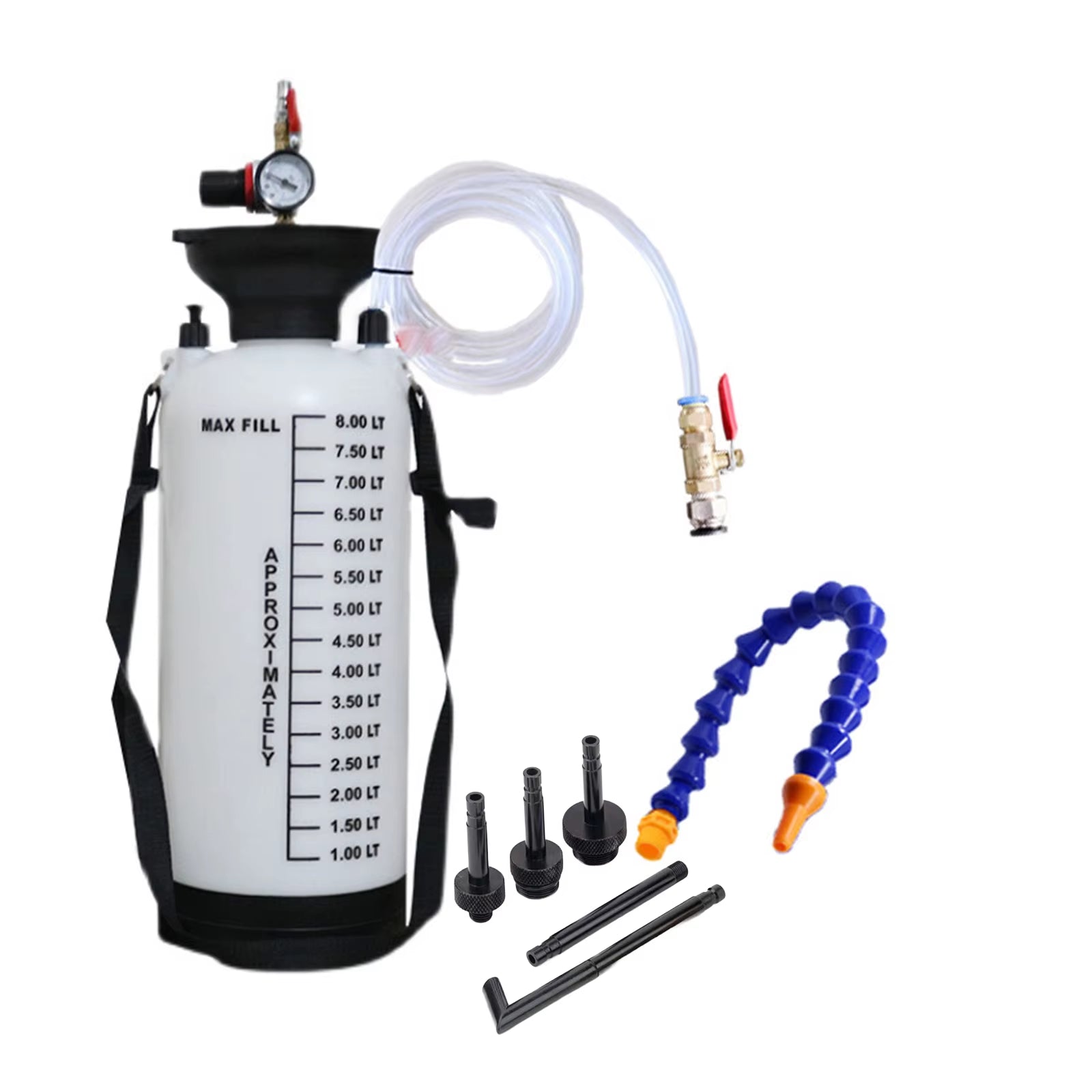 5L/8L Automotive Fluid Pump ATF Refill Tool Gearbox Oil Filler Pneumatic Fluid Extractor and Dispenser Gear Oil Filler Tank