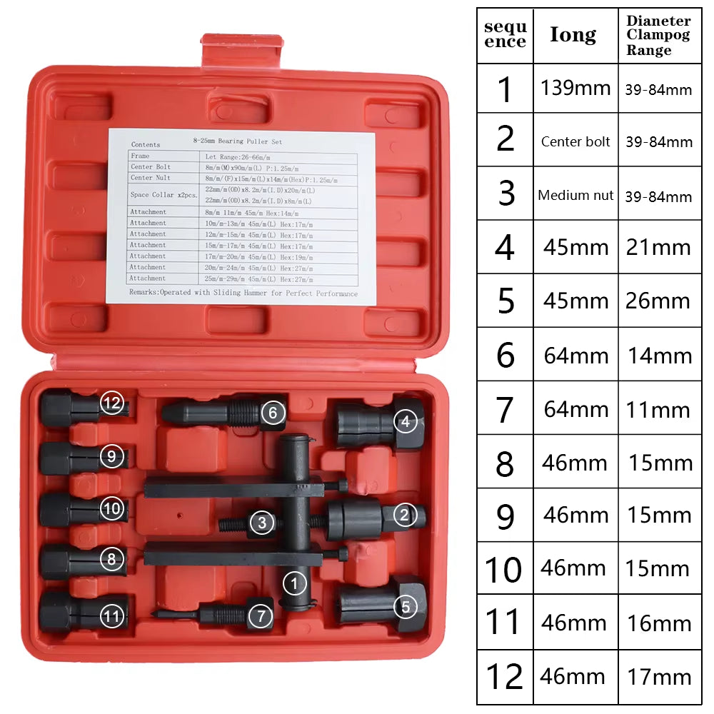 Aluminum Wheel Bearing Kit Remover Automotive Tools Seal Driver Installer 10 Pcs/Set Motorcycle Bearing Disassembly Tools