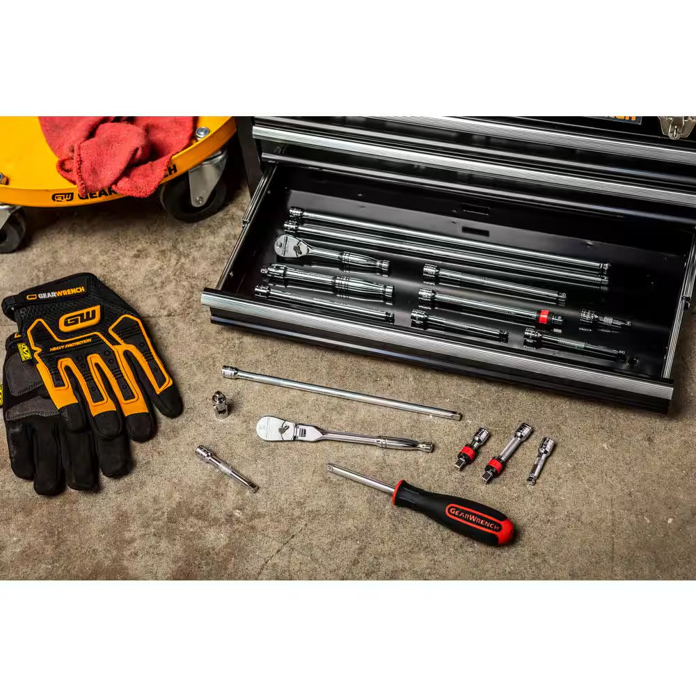 1/4 In. Drive 84-Tooth Ratchet and Drive Tool Accessory Set (18-Piece)