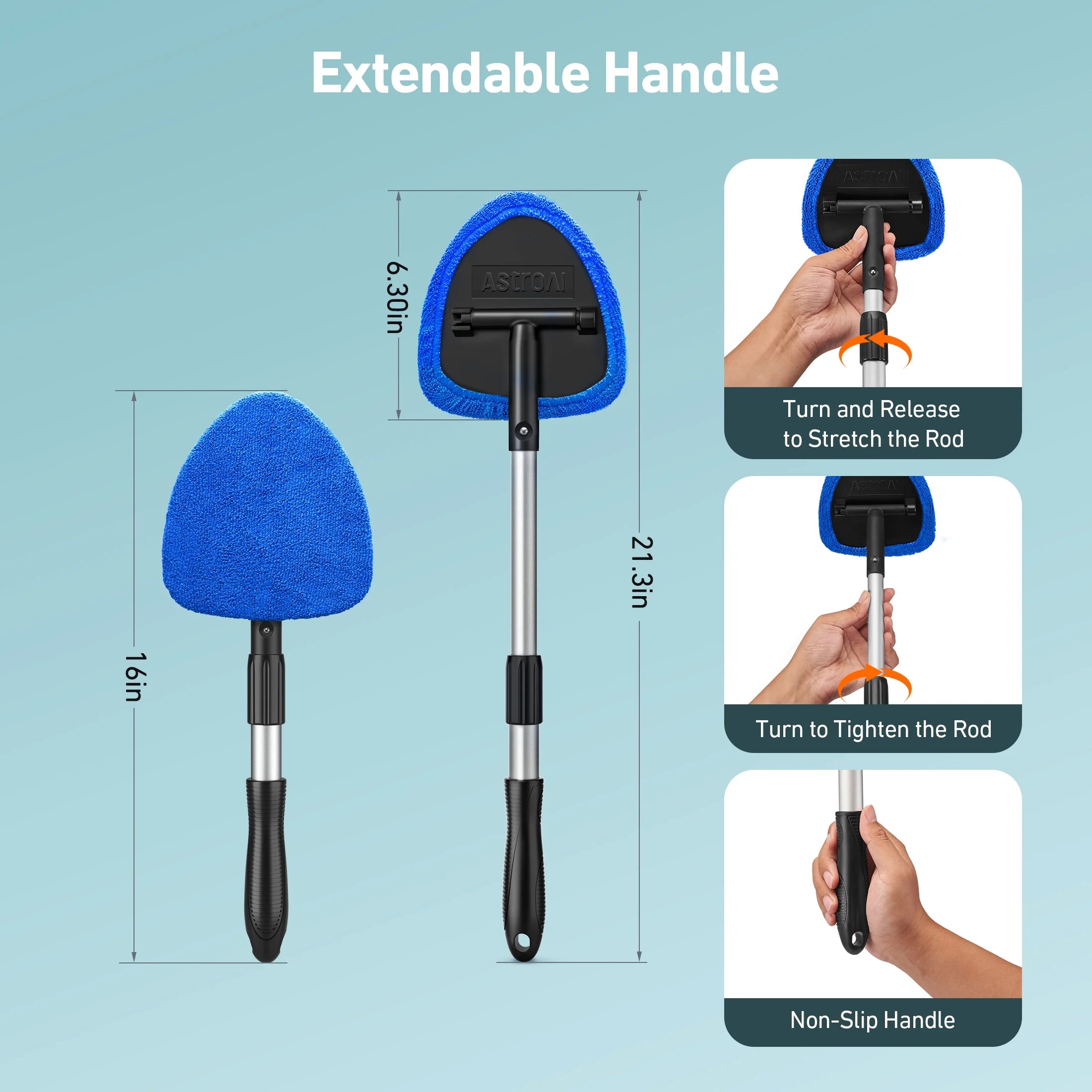 Car Wash Kit Windshield Cleaning Tool, 9PCS Car Detailing Brush Set, for Wheel, Dashboard, Air Vent, Leather and Exterior, Complete Car Care Tools